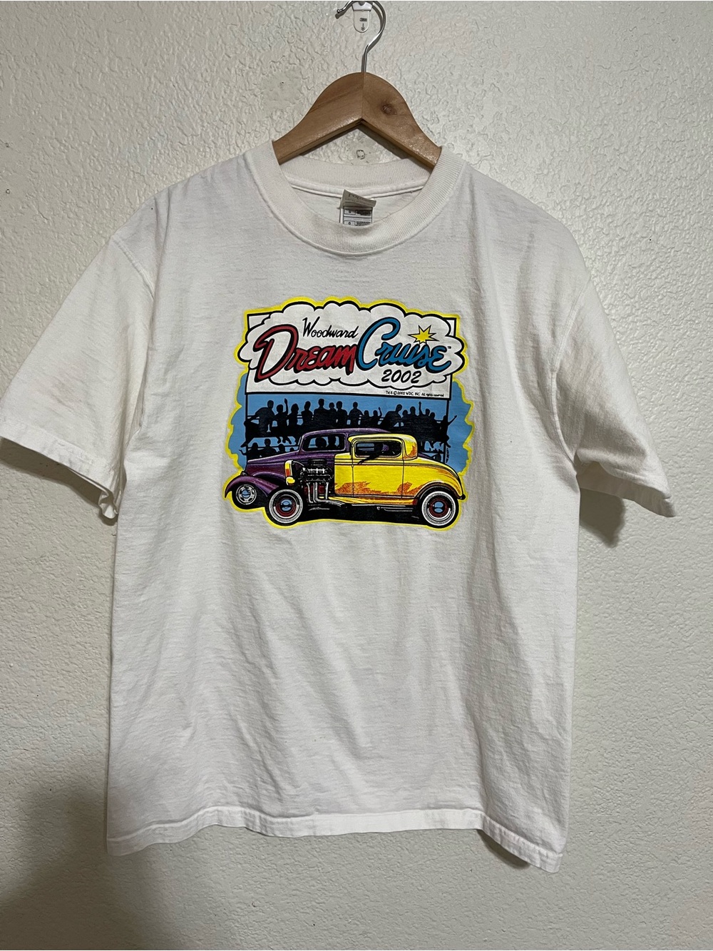 VTG Fruit of the Loom White 'Woodward Dream Cruise 2002' Graphic Tee